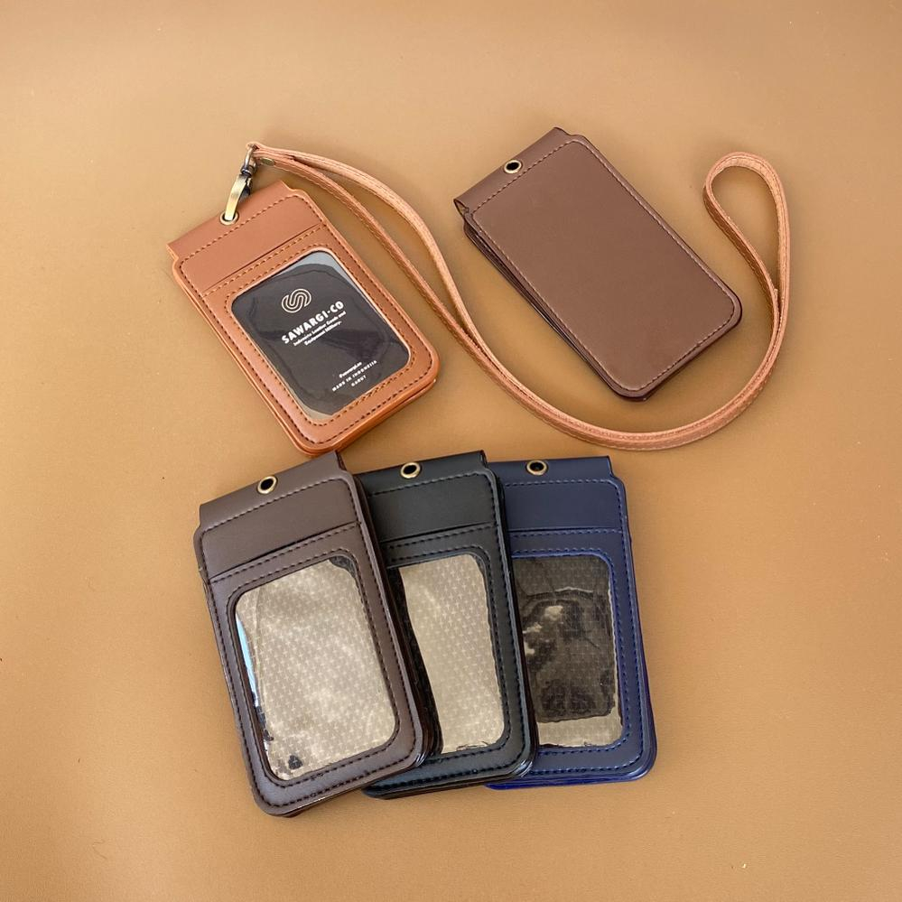 

RK ID Card Holder Kulit Magnet Flip 2 sisi by Sawargico - Raski