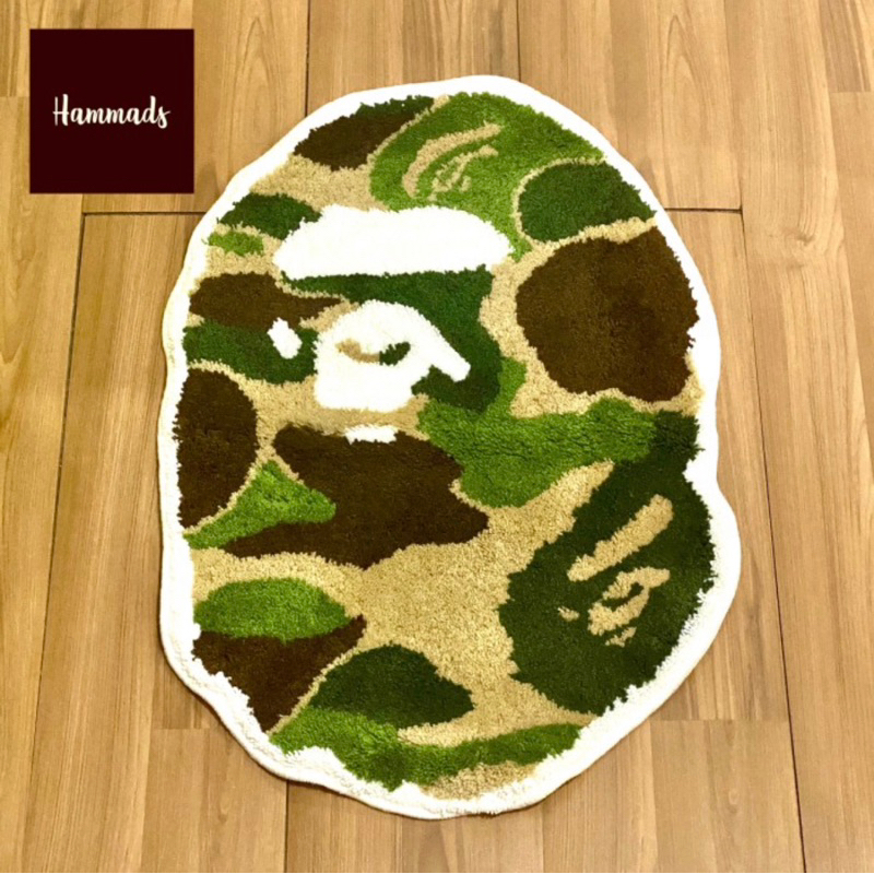 BAPE ABC Camo Ape Head Rug Mat