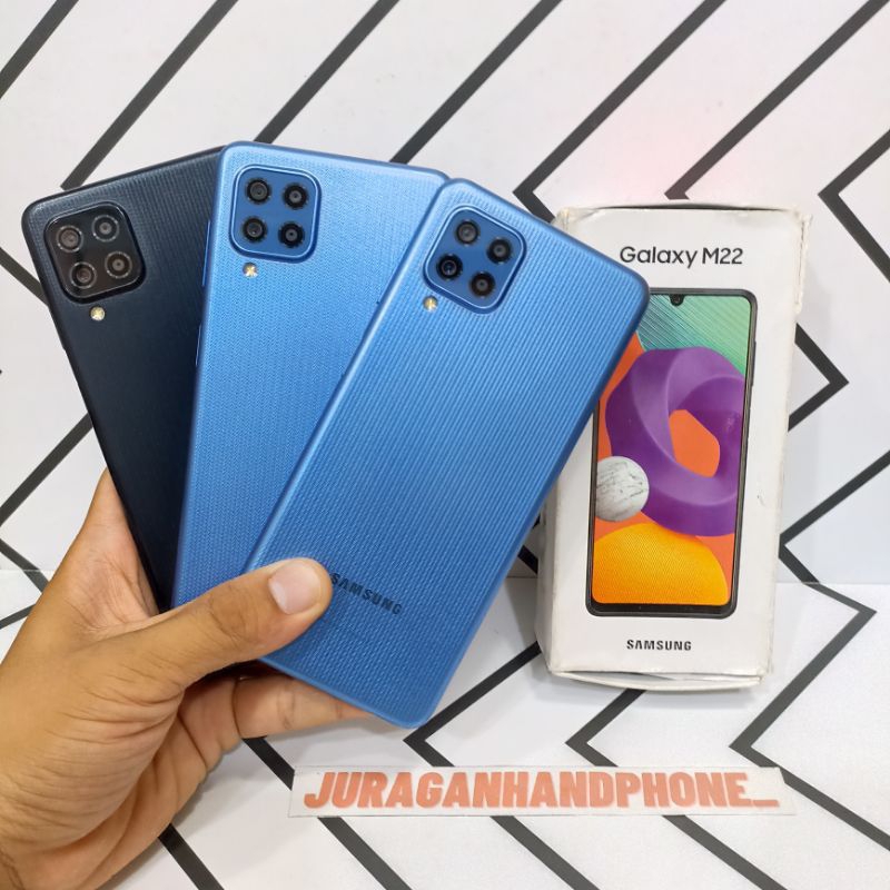 Samsung M22 NFC 6/128GB Hp Second Seken Bekas Fullset