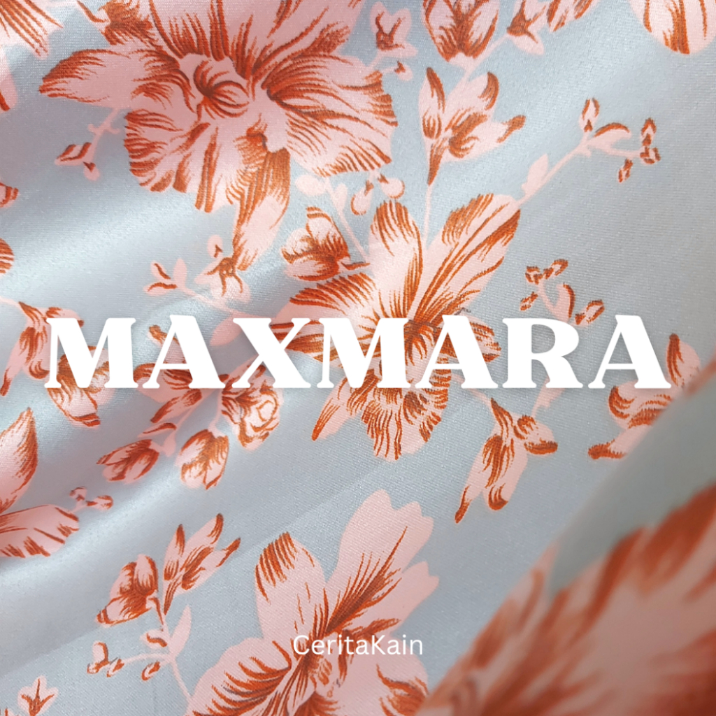 ECERAN 1 METERl KAIN MAXMARA PREMIUM SILK SATEN MOTIF BUNGA ABSTRAK