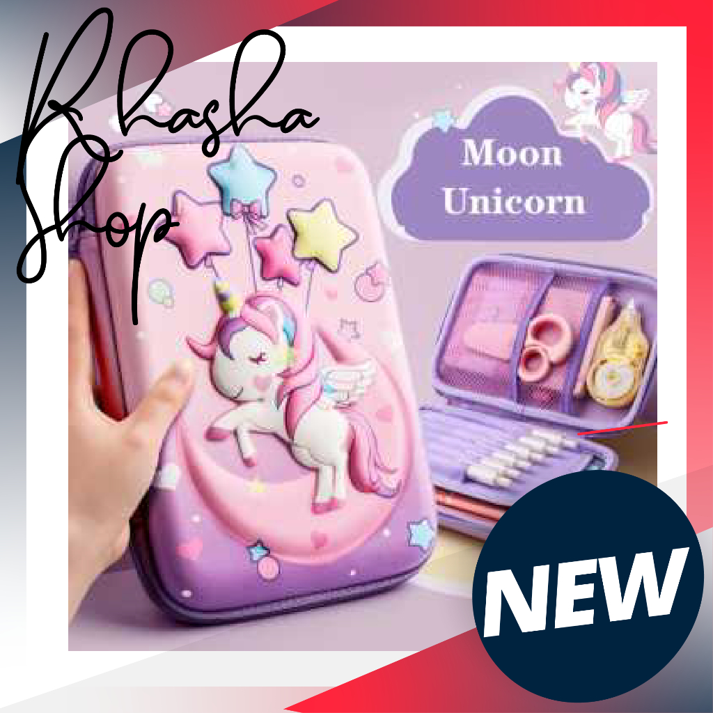 

Tempat Pensil Anak Unicorn Pencil Case Pouch Stationery - A1