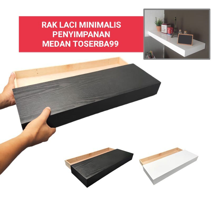 (1LAYER)Rak Laci Dinding Ambalan Kotak rak laci Rahasia Ruang Penyimpanan NP