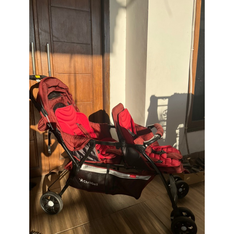 Preloved stroller kembar chrisbell eugene / stroller kembar second / stroller bekas / second strolle