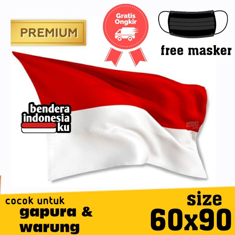 bendera merah putih bendera indonesia bendera kain 60x90