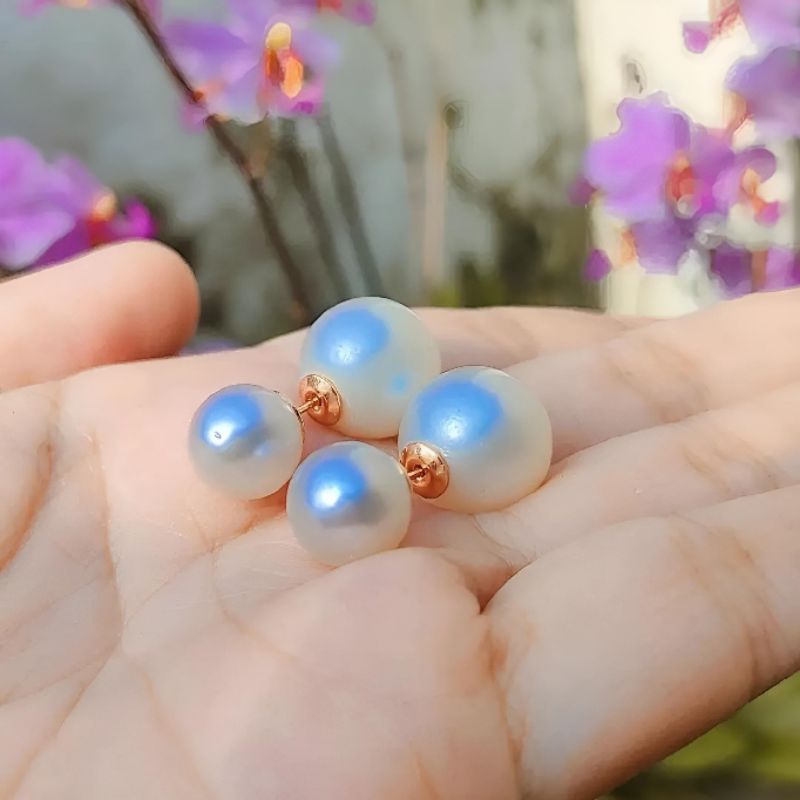 Giwang Dior Mutiara Laut Grade B+ Bersertifikat || anting wanita murah || giwang mutiara laut || Giw