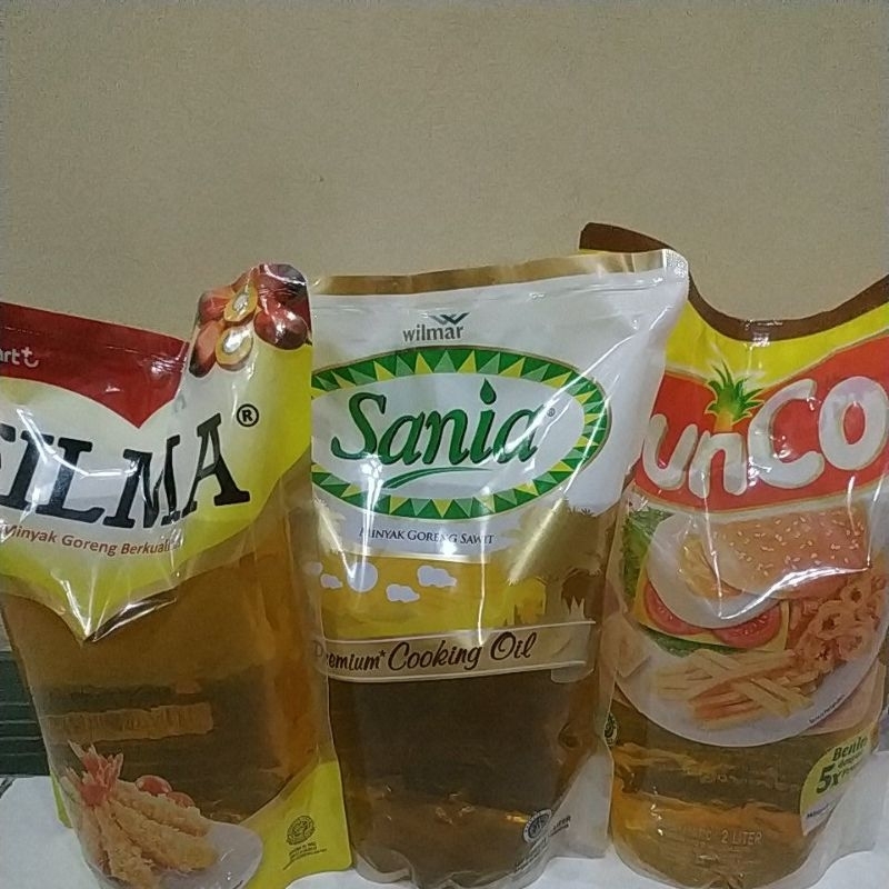 

Minyak goreng SUNCO/FILMA/SANIA/SOVIA refill 2 liter