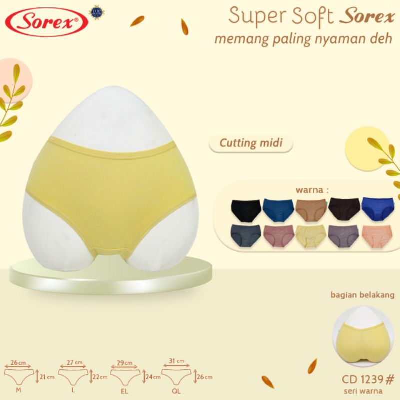 Celana dalam sorex 1239 super soft wanita/CD SOREX WANITA 1239 TERMURAH