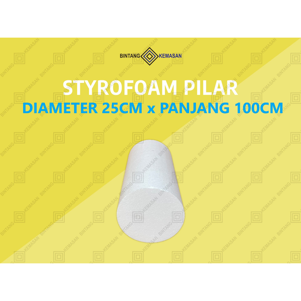 STYROFOAM PILAR/BULAT/TABUNG DIAMETER 25CM/STYROFOAM DEKORASI/PILAR GABUS