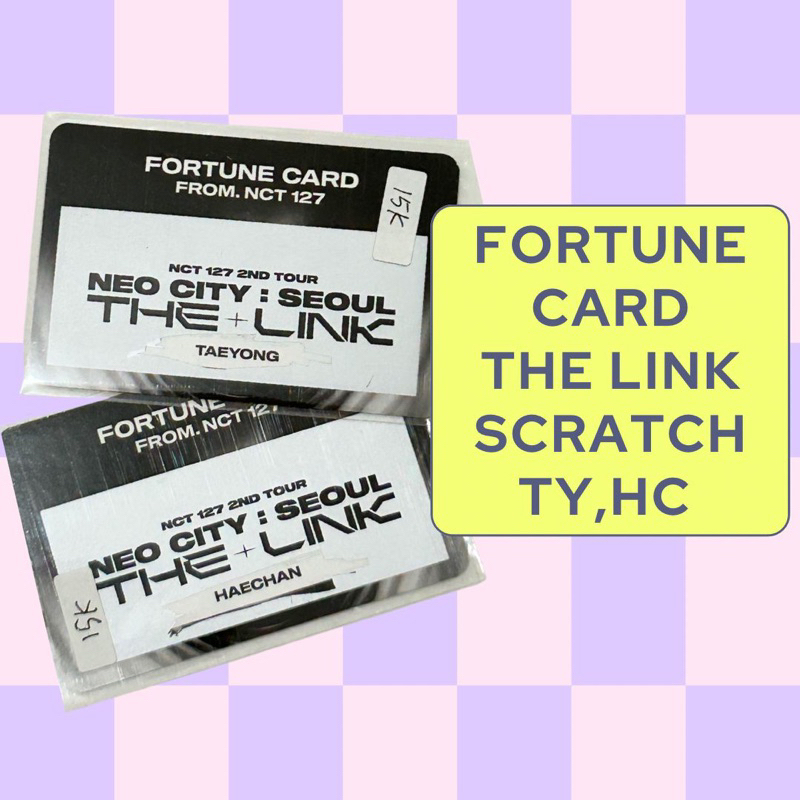 READY STOCK OFFICIAL PC PHOTOCARD NCT 127 TAEYONG HAECHAN FORTUNE SCRATCH CARD THE LINK MD GOODS TY 