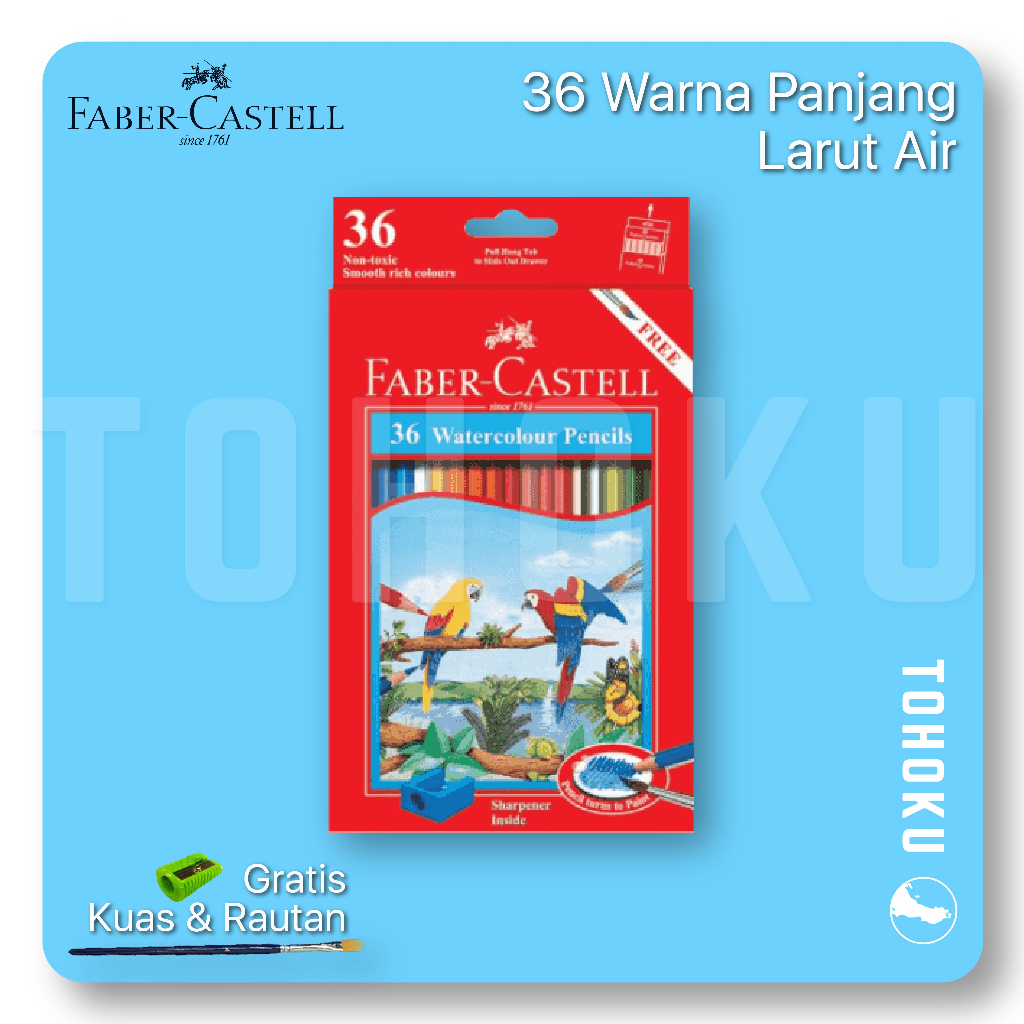 

36 Pensil Warna Air Faber Castell Watercolour Pencils 36