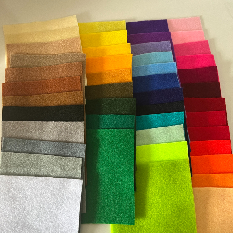 Kain Flanel 11.5 x 13.5 Semua Warna Lengkap Felt Cloth Katun Wol Tenun Peralatan Perlengkapan DIY Cr