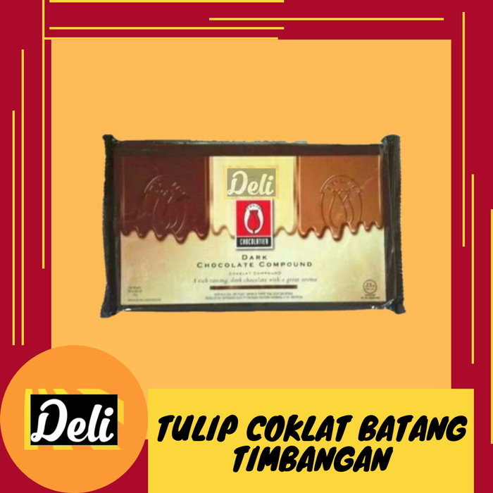 

Tulip Dark Compound Coklat Batang Timbangan Repack 250gr