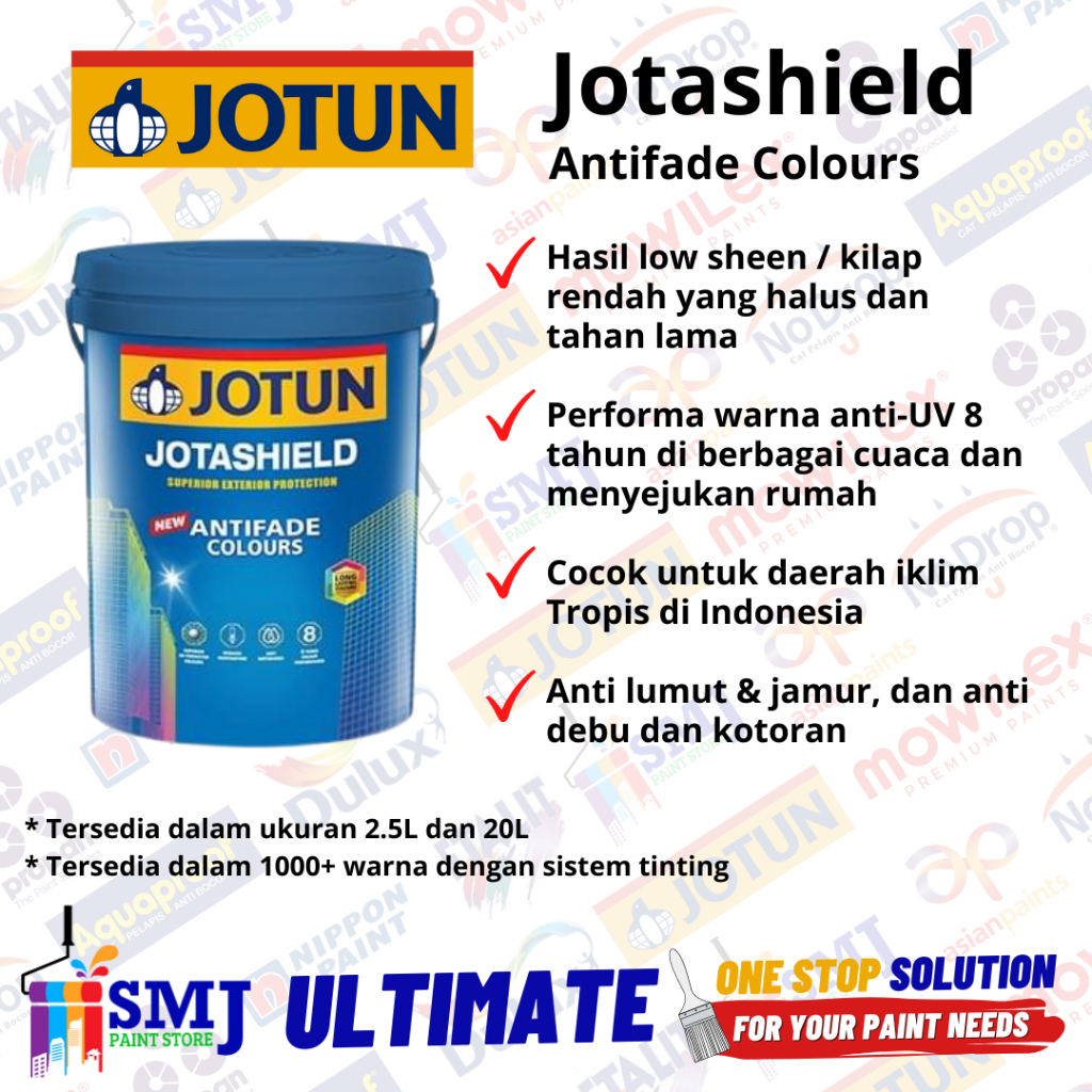 Cat Tembok Eksterior JOTUN JOTASHIELD ANTIFADE Warna Tinting 20L