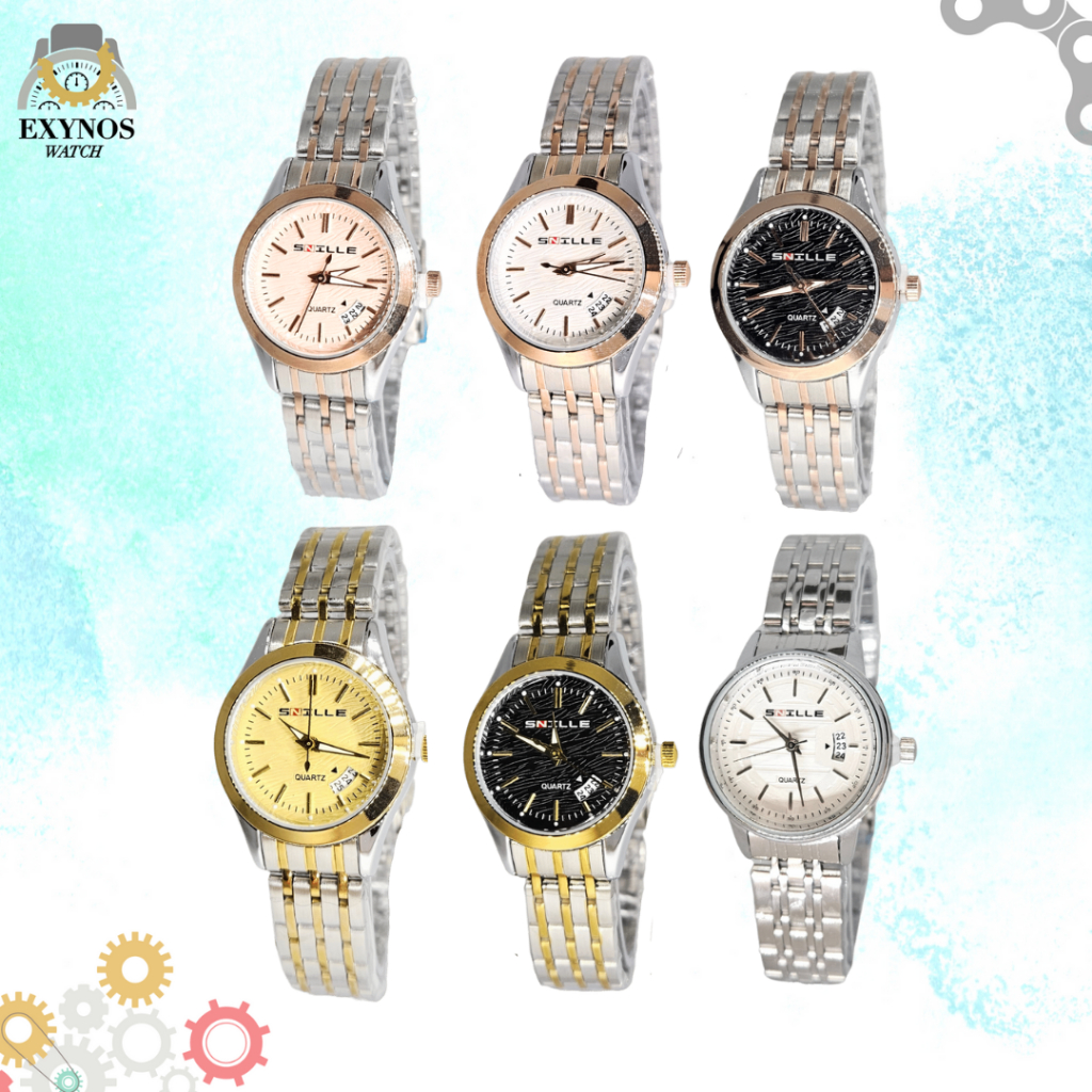 JAM TANGAN WANITA ANLOG RANTAI STAINLESS WATER RESIST SNILLE ORIGINAL