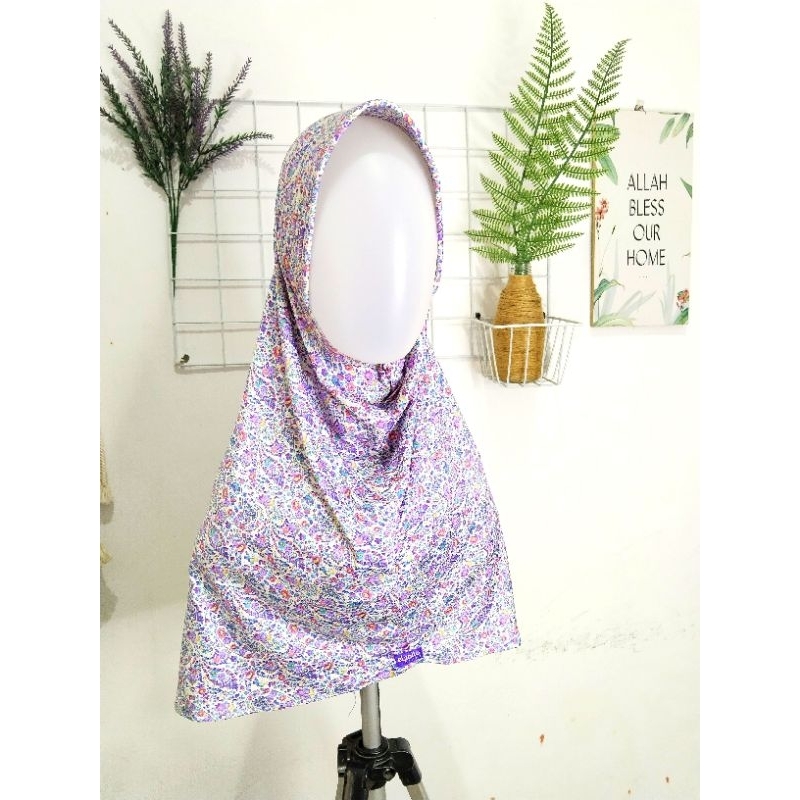 [Stok Terbatas] Jilbab Elzatta Motif Adem Preloved | Jilbab Instan | Jilbab Sport | Kerudung Elzatta