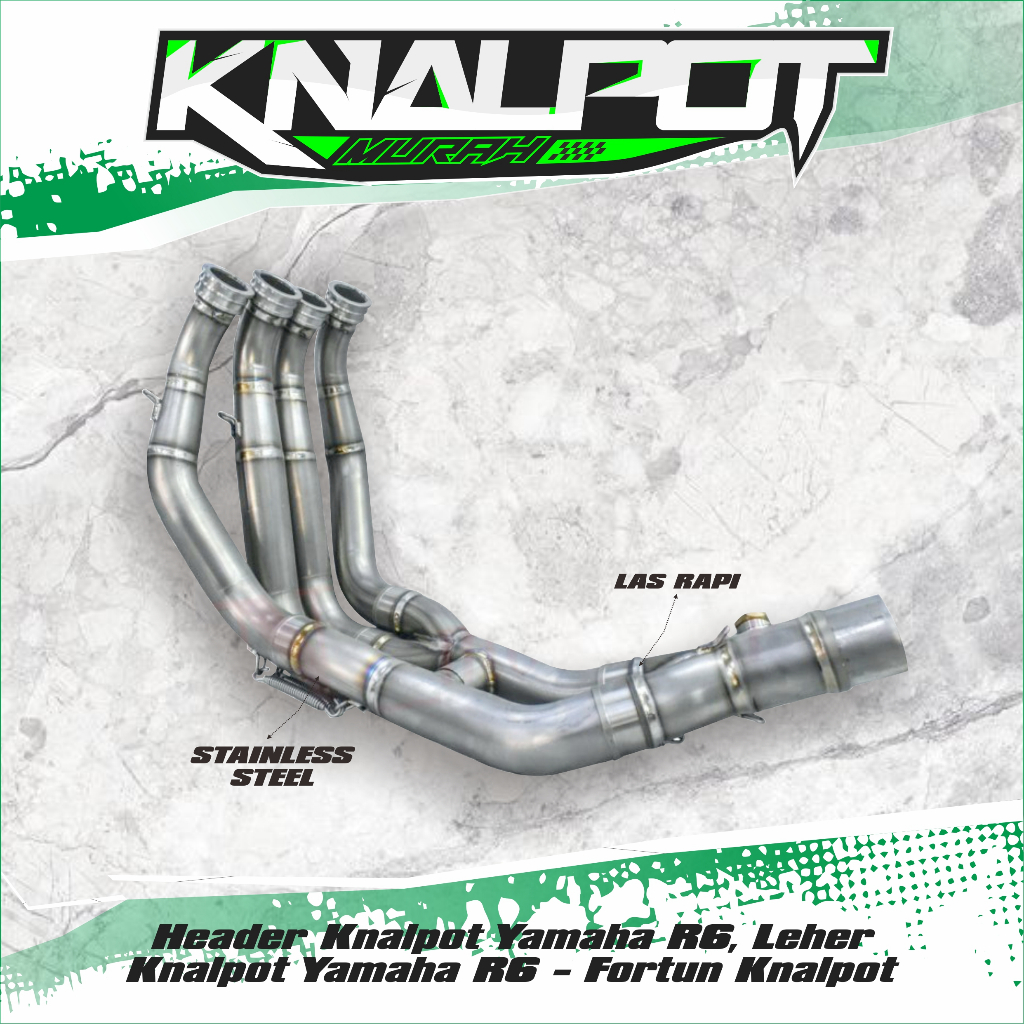 Header Knalpot Yamaha R6, Leher Knalpot Yamaha R6 - Fortun Knalpot