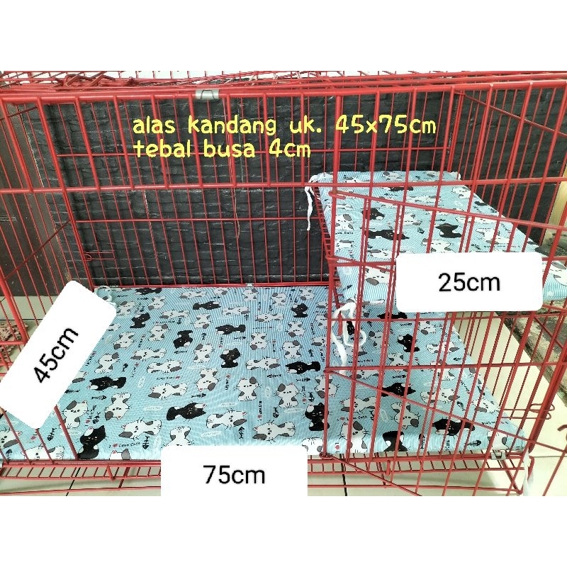 Alas kandang kucing dan anjing ukuran 75x45cm tebal 4cm