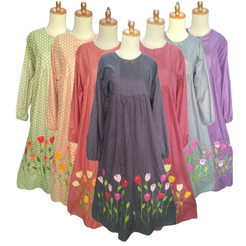 Daster Bordir Malangan katun Jepang