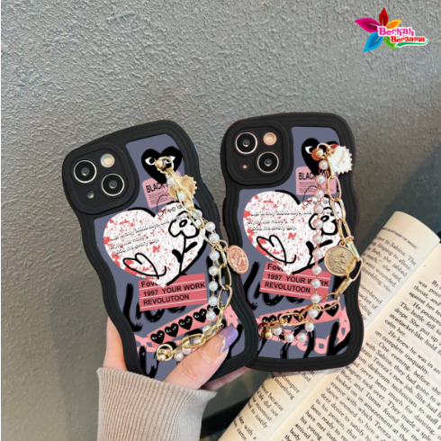 GC44 GC53 CASE CASING SOFTCASE SILIKON WAVY WAVE AESTETHIC RANTAI MUTIARA GRIP FOR REALME C11 C12 C25 NARZO 20 C15 C17 7I C20 NARZO 50I BB8741