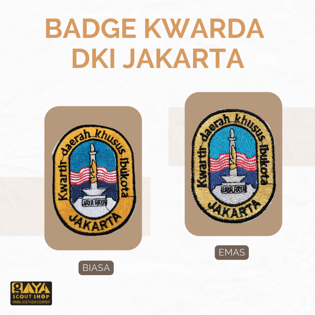 BADGE KWARTIR DAERAH DKI JAKARTA TERMURAH