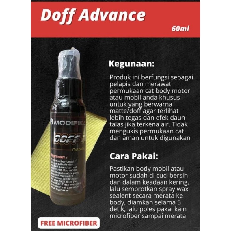 Doff Advance penghitam body halus poles body kendaraan doff / By Modifika Modicare Motokinclong