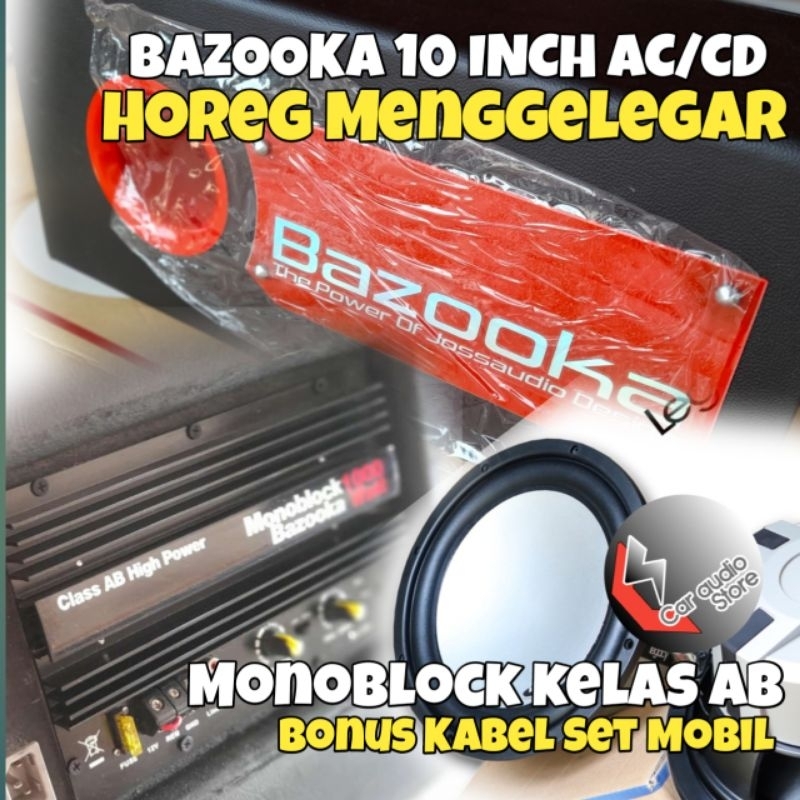 AKTIVE SUBWOOFER BAZOOKA 10 INCH TERBAIK SUBWOOFER AKTIV TERMURAH