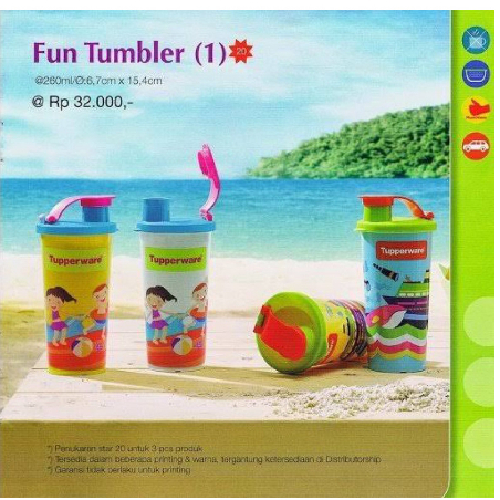 MURAH Tupperware Fun Tumbler Bottle Kids Gelas Botol Minum Anak tempat wadah peralatan alat bekal mi