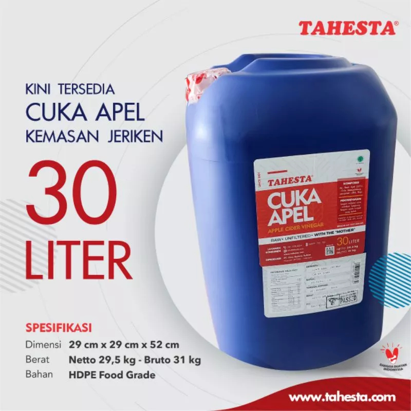 Cuka Apel Jerigen 30 Liter
