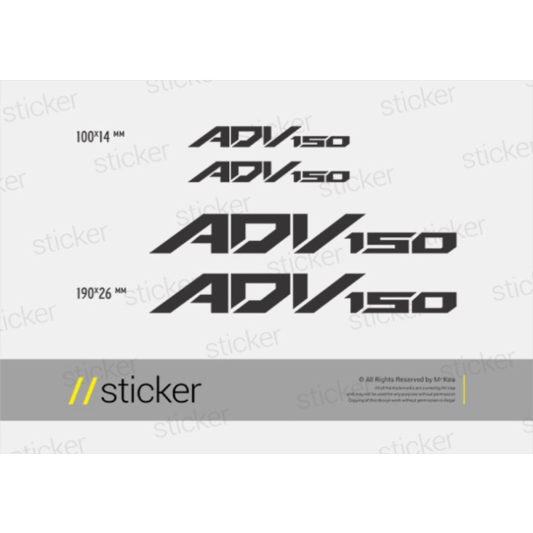 STICKER CUTTING MOTOR STIKER WINSHIELD KEREN LOGO  Honda ADV 150 FREE CUSTOM DESAIN