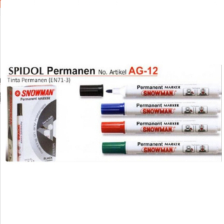 

Spidol Permanen Snowman AG12 Warna HITAM