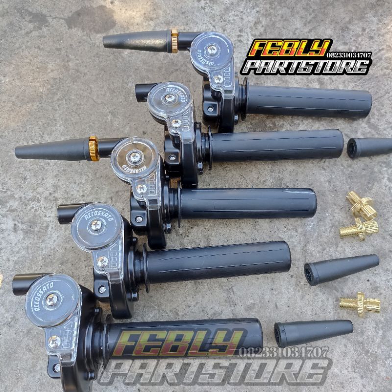 GAS SPONTAN ACCOSSATO RACING ORIGINAL GAS SPONTAN ACCOSSATO 1 KABEL ORIGINAL ITALY KAWASAKI NINJA R 