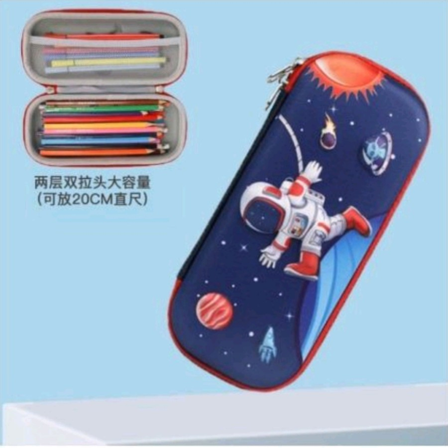

Tempat pensil anak motif 3D kotak pensil kartun LUCU