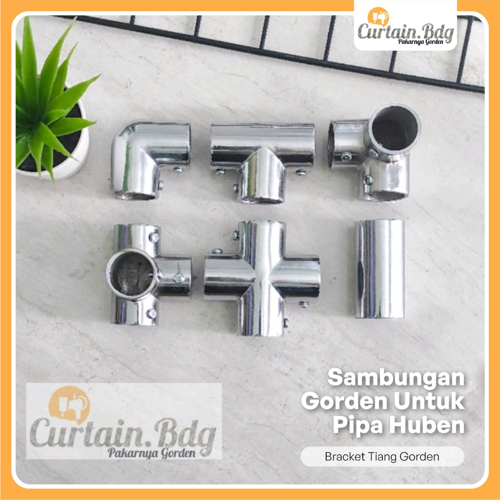 Bracket Tiang Gorden Siku Segitiga Curtain.Bdg - Breket Batang Hordeng Joint L - Braket Besi Korden 
