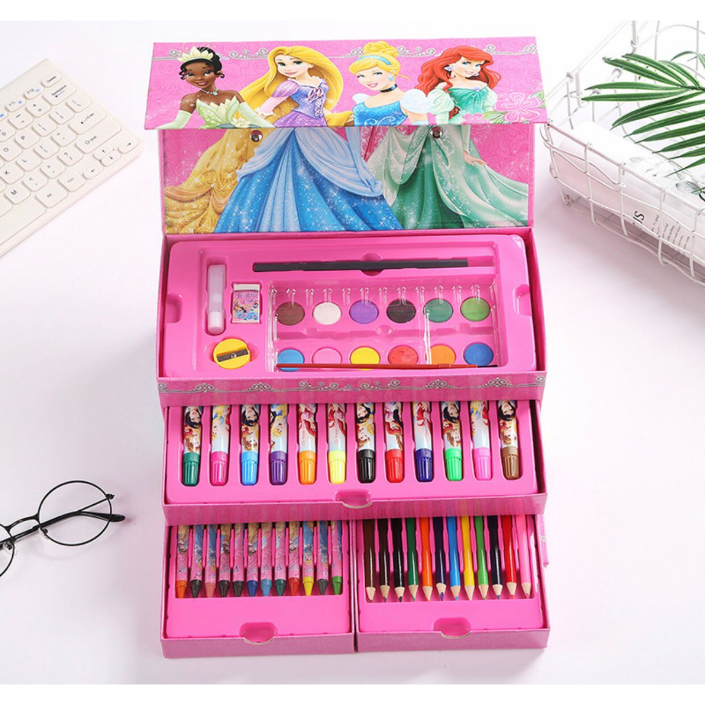 

[MD.IND]Crayon Model Kotak Persegi ISI set 54 pcs 4 in1 pensil cat warna/ alat seni/ pensil cat menggambar melukis