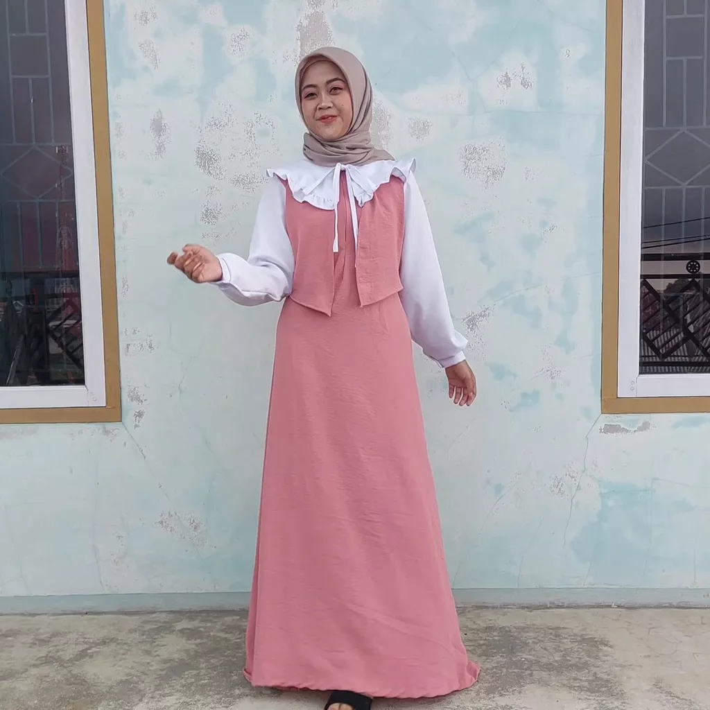 GAMIS WANITA BAJU GAMIS REMAJA MAYESHA DRESS GAMIS POLOS WANITA TERBARU 2023