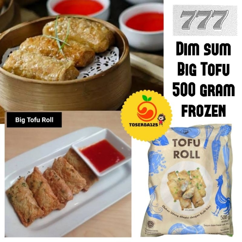 

Snack frozen dimsum 777 Big tofu roll , 500gram - TOSERBA125