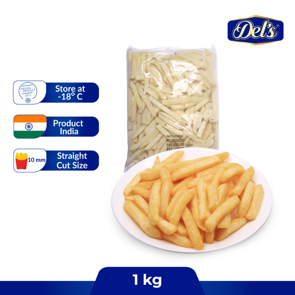 

DEL'S French Fries Straight Cut / Kentang Goreng Straight Cut - 1 Kg