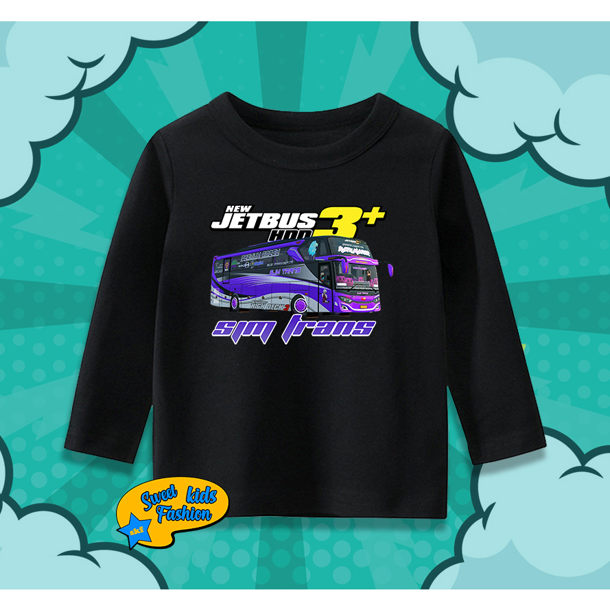 Kaos Anak Bus Mania Sjm Trans Baju Anak Lengan Panjang Bus Sjm Trans Bus Mania