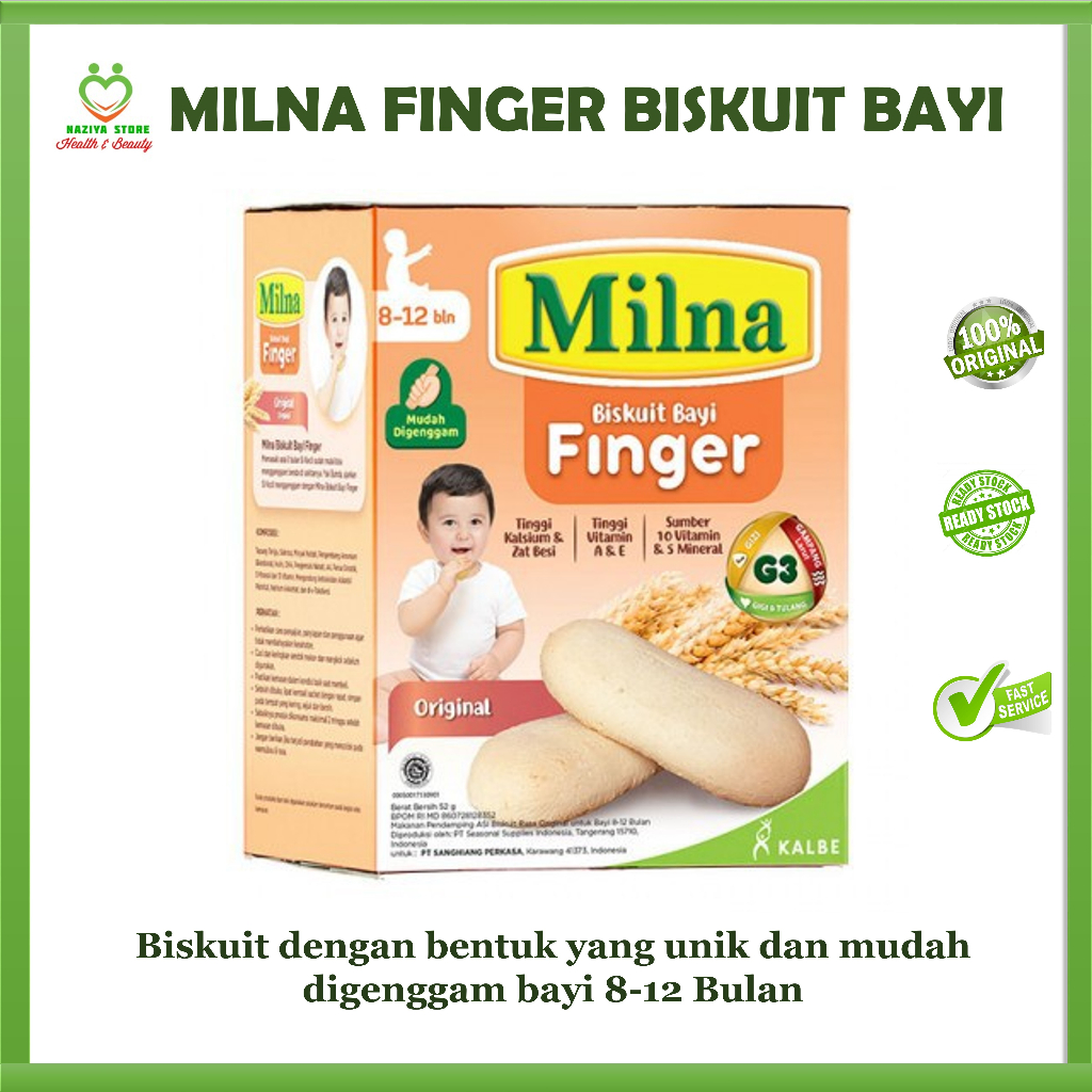 MILNA BISKUIT BAYI FINGER 52 GR Biskuit Bayi | Cemilan Anak