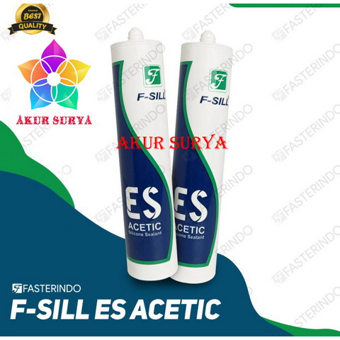 

LEM KACA ES ACETIC F-SILL SILICONE SEALANT AQUARIUM BOTOL TABUNG 280ML