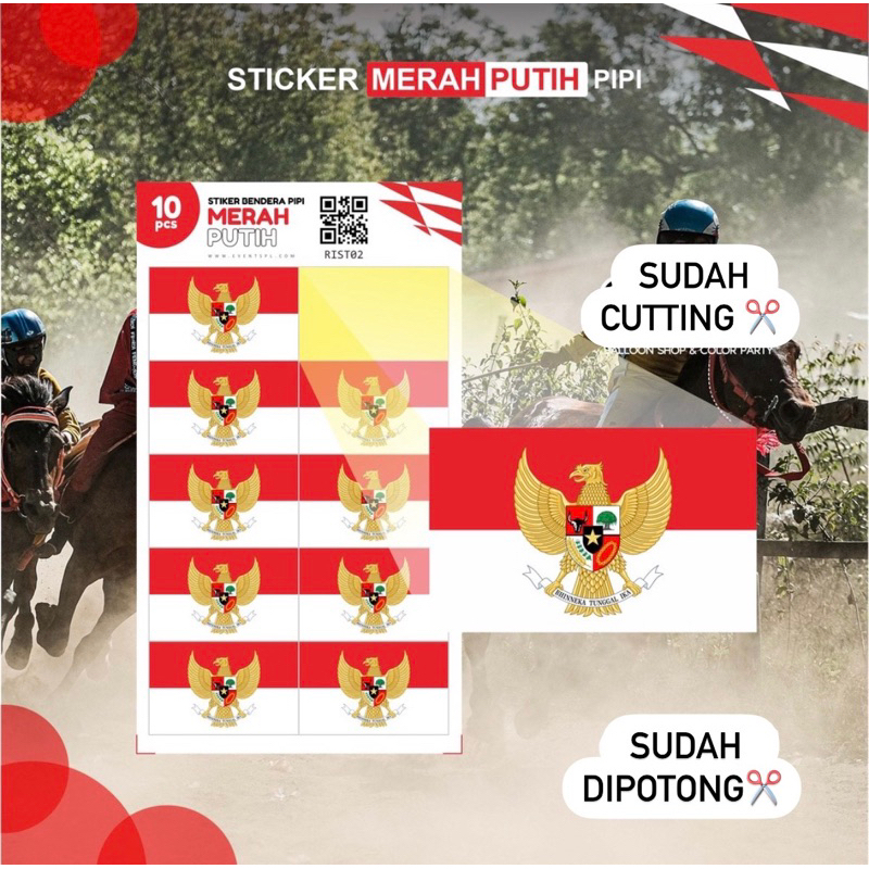 

[10pcs] stiker pipi HUT RI / sticker pipi / stiker dirgahayu / dirgahayu