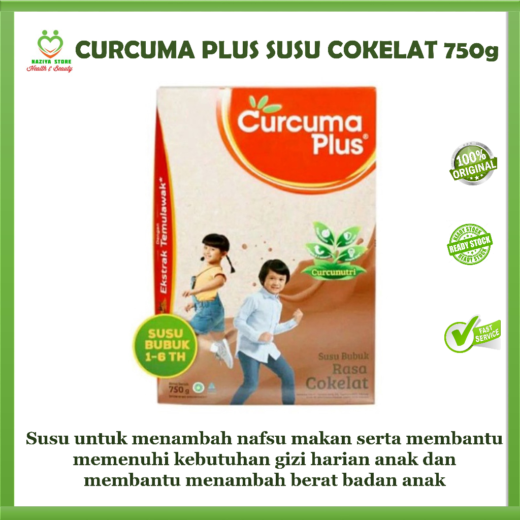 CURCUMA PLUS COKLAT 750 G SUSU PERTUMBUHAN ANAK Penambah Berat Badan Dan Nafsu Makan Anak