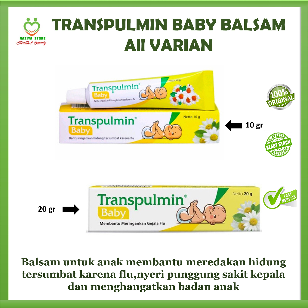 TRANSPULMIN BAYI Baby Balsam 10gr dan 20gr Balsam bayi Batuk pilek bayi