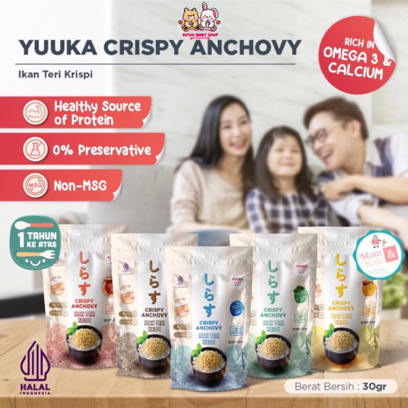 

Yuuka Crispy Anchovy Ikan Teri Krispi 30g / Snack Cemilan Anak