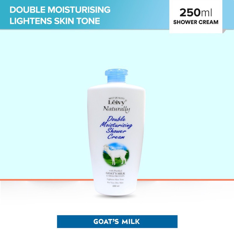 [POM] Leivy Naturally Goat’s Milk Series Susu Kambing 250ml Botol (Sabun Cair)