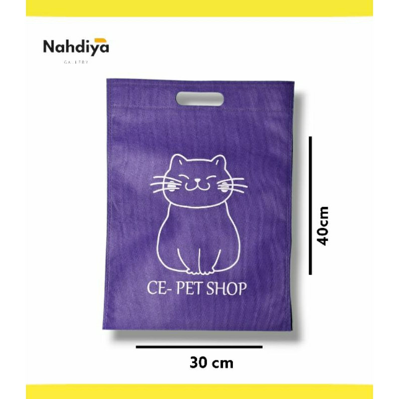 

Tas Spunbond Oval 30 x 40 Custom Sablon - Souvenir Promosi - Seminar Kit