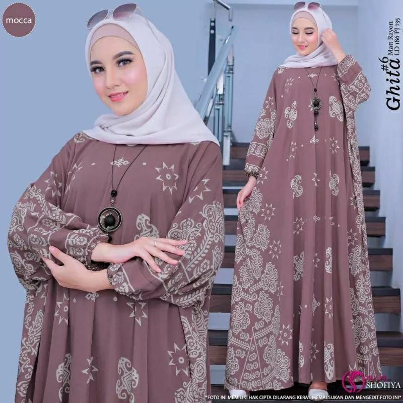 Daster Kaftan Jumbo Terbaru 2024 Premium Daster Kaftan Kekinian Lengan Panjang