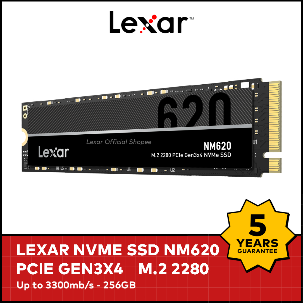 Lexar SSD NM620 M.2 NVMe PCIe 2280 Gen 3x4 - 256GB