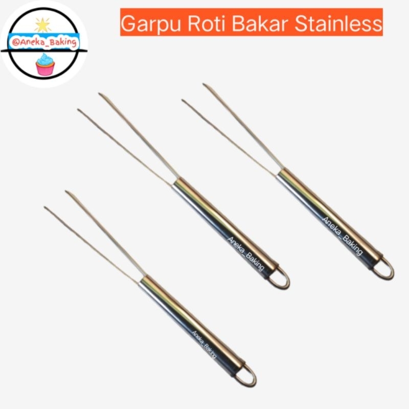 Garpu Roti Bakar Stainless / Garpu Daging / Alat Roti Bakar