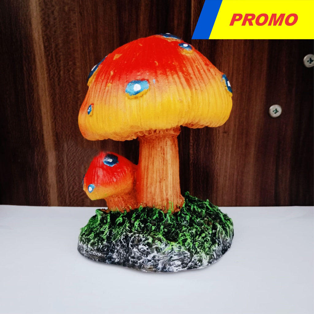 jamur payung aquarium, Ornamen aquarium jamur payung, dekorasi aquarium jamur payung, jamur payung, 